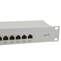 Equip Patchpanel 16x RJ45 Cat6 19″ 1HE grau - Rj-45 - Modulo rack