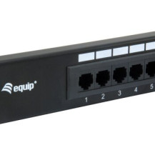 Equip Patchpanel 16x RJ45 Cat5e 19″ 1HE ungeschirmt schwarz - Rj-45 - Modulo rack