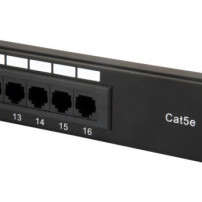 Equip Patchpanel 16x RJ45 Cat5e 19″ 1HE ungeschirmt schwarz - Rj-45 - Modulo rack