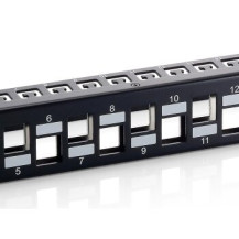 Equip Patchpanel 24x RJ45 Cat6a 19″ 1HE Keystone - Rj-45 - Modulo rack