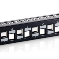 Equip Patchpanel 24x RJ45 Cat6a 19″ 1HE Keystone - Rj-45 - Modulo rack
