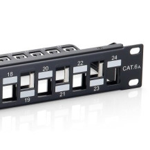 Equip Patchpanel 24x RJ45 Cat6a 19″ 1HE Keystone - Rj-45 - Modulo rack