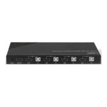 Lindy 4 Port KVM Switch HDMI 4K60, USB 2.0 & Audio - Kvm switch - 4-port