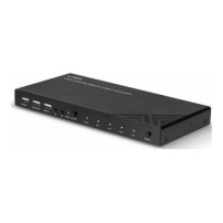 Lindy 4 Port KVM Switch HDMI 4K60, USB 2.0 & Audio - Kvm switch - 4-port