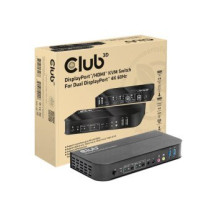 Club 3D DISPLAYPORT/HDMI KVM SWITCH FOR DUAL DISPLAYPORT 4K60HZ - Digitale/display/video