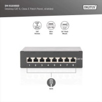 DIGITUS CAT 6 Class E - RJ-45 - Cat6 - Nero