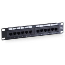 Equip 208015 - RJ-45 - Oro - Cat5e - Nero - Montaggio a rack - 1U