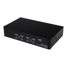 StarTech.com Switch KVM DisplayPort USB a 4 porte con audio - 3840 x 2400 Pixel - Nero