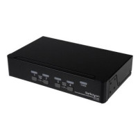 StarTech.com Switch KVM DisplayPort USB a 4 porte con audio - 3840 x 2400 Pixel - Nero