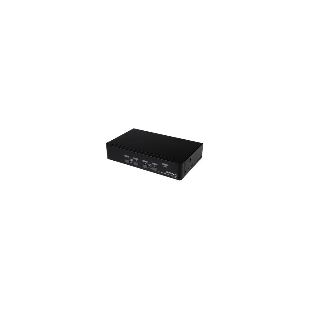 StarTech.com Switch KVM DisplayPort USB a 4 porte con audio - 3840 x 2400 Pixel - Nero