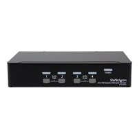 StarTech.com Switch KVM DisplayPort USB a 4 porte con audio - 3840 x 2400 Pixel - Nero