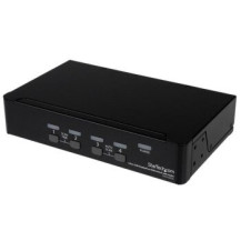 StarTech.com Switch KVM DisplayPort USB a 4 porte con audio - 3840 x 2400 Pixel - Nero