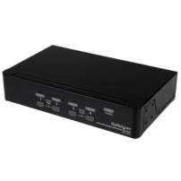 StarTech.com Switch KVM DisplayPort USB a 4 porte con audio - 3840 x 2400 Pixel - Nero