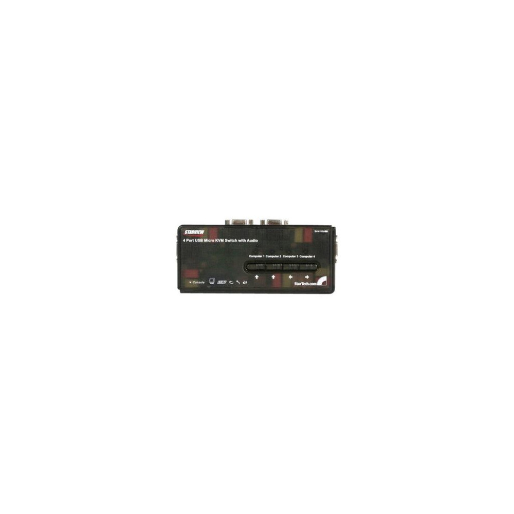 StarTech.com Kit Switch KVM USB con audio e cavi 4 porte - colore nero - 2048 x 1536 Pixel - 2K Ultra HD - Nero