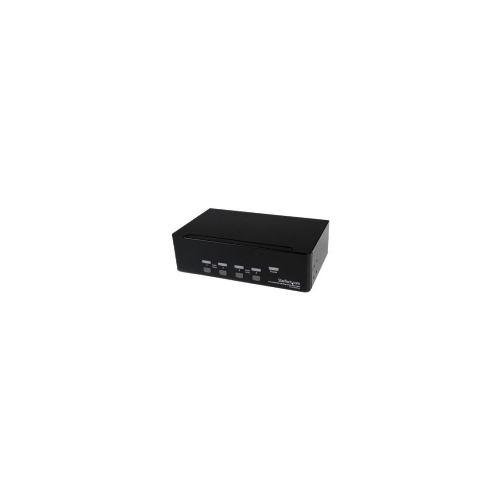 StarTech.com Switch KVM Dual DVI USB 4 porte con audio e hub USB 2.0 - 2048 x 1536 Pixel - Nero
