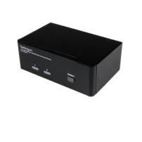 StarTech.com Switch KVM USB doppio DisplayPort 2 porte con audio e hub USB 2.0 - 3840 x 2400 Pixel - 4K Ultra HD - 18 W - Nero
