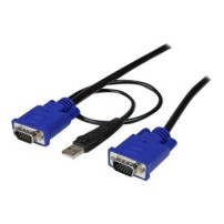StarTech.com Cavo sottile KVM - VGA - USB - 2 in 1 1,3 m c.a. - 3 m - VGA - Nero - USB - USB A + VGA - VGA