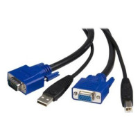 StarTech.com Cavo per commuttatore KVM 2 in 1 VGA e USB - Cavo Switch KVM per USB e VGA da 1,8m - 1,8 m - VGA - Nero - USB - USB