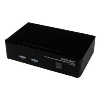 StarTech.com Switch KVM DisplayPort USB professionale a 2 porte con audio - 3840 x 2400 Pixel - 4K Ultra HD - 24 W - Nero