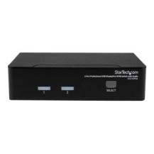 StarTech.com Switch KVM DisplayPort USB professionale a 2 porte con audio - 3840 x 2400 Pixel - 4K Ultra HD - 24 W - Nero