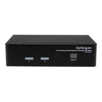 StarTech.com Switch KVM DisplayPort USB professionale a 2 porte con audio - 3840 x 2400 Pixel - 4K Ultra HD - 24 W - Nero