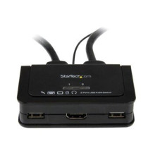 StarTech.com Switch KVM cavo HDMI USB 2 porte con audio e switch remoto – Alimentazione USB - 1920 x 1200 Pixel - Nero