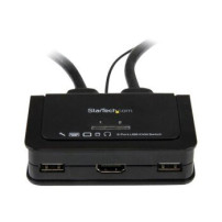 StarTech.com Switch KVM cavo HDMI USB 2 porte con audio e switch remoto – Alimentazione USB - 1920 x 1200 Pixel - Nero
