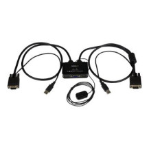 StarTech.com Switch Commutatore KVM USB VGA a 2 porte - Alimentato via USB con pulsante di commutazione a distanza - 2048 x 1536