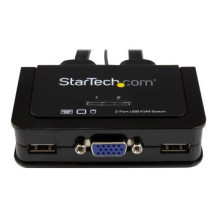 StarTech.com Switch Commutatore KVM USB VGA a 2 porte - Alimentato via USB con pulsante di commutazione a distanza - 2048 x 1536