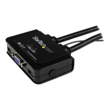 StarTech.com Switch Commutatore KVM USB VGA a 2 porte - Alimentato via USB con pulsante di commutazione a distanza - 2048 x 1536