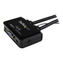 StarTech.com Switch Commutatore KVM USB VGA a 2 porte - Alimentato via USB con pulsante di commutazione a distanza - 2048 x 1536