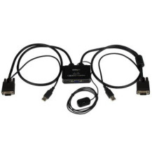 StarTech.com Switch Commutatore KVM USB VGA a 2 porte - Alimentato via USB con pulsante di commutazione a distanza - 2048 x 1536