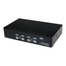 StarTech.com Switch KVM professionale VGA USB a 4 porte con hub - 1920 x 1440 Pixel - Montaggio rack - 1U - Nero