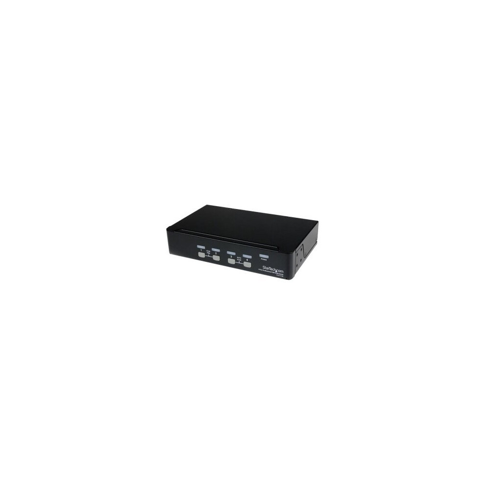 StarTech.com Switch KVM professionale VGA USB a 4 porte con hub - 1920 x 1440 Pixel - Montaggio rack - 1U - Nero