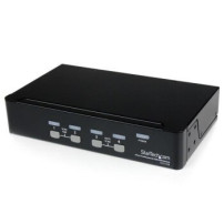 StarTech.com Switch KVM professionale VGA USB a 4 porte con hub - 1920 x 1440 Pixel - Montaggio rack - 1U - Nero