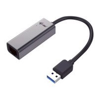 i-tec Metal U3METALGLAN - Cablato - USB - Ethernet - 1000 Mbit/s - Nero - Grigio
