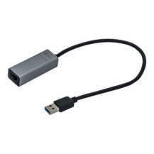 i-tec Metal U3METALGLAN - Cablato - USB - Ethernet - 1000 Mbit/s - Nero - Grigio
