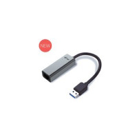 i-tec Metal U3METALGLAN - Cablato - USB - Ethernet - 1000 Mbit/s - Nero - Grigio