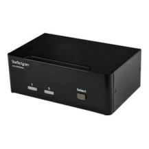 StarTech.com Switch KVM a 2 porte DisplayPort per doppio Monitor - 4k 60hz - 3840 x 2160 Pixel - 4K Ultra HD - Nero