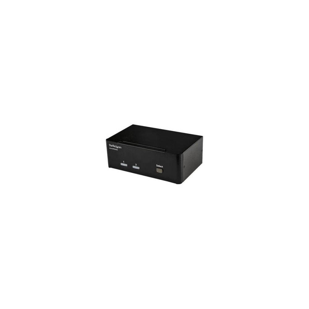 StarTech.com Switch KVM a 2 porte DisplayPort per doppio Monitor - 4k 60hz - 3840 x 2160 Pixel - 4K Ultra HD - Nero