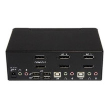StarTech.com Switch KVM a 2 porte DisplayPort per doppio Monitor - 4k 60hz - 3840 x 2160 Pixel - 4K Ultra HD - Nero