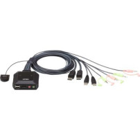 ATEN CS22DP - Switch KVM/audio/USB - 2 x KVM/audio/USB