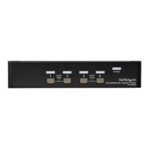 StarTech.com Switch KVM a 4 porte DisplayPort - 4K 60 Hz - 3840 x 2160 Pixel - 4K Ultra HD - Montaggio rack - 18 W - 1U - Nero