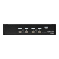 StarTech.com Switch KVM a 4 porte DisplayPort - 4K 60 Hz - 3840 x 2160 Pixel - 4K Ultra HD - Montaggio rack - 18 W - 1U - Nero