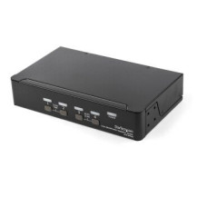 StarTech.com Switch KVM a 4 porte DisplayPort - 4K 60 Hz - 3840 x 2160 Pixel - 4K Ultra HD - Montaggio rack - 18 W - 1U - Nero