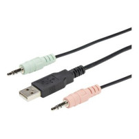 StarTech.com Switch DisplayPort KVM 4K a 60 Hz e 2 porte con cavi integrati - 3840 x 2160 Pixel - 4K Ultra HD - Nero