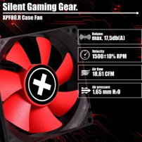 Xilence Performance C Series XPF80.R - Ventola per case - 80 mm - Nero, Rosso
