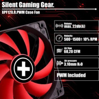 Xilence XPF120.R.PWM - Ventilatore - 12 cm - 1500 Giri/min - 28 dB - 57,9 pdc/min - Nero - Rosso