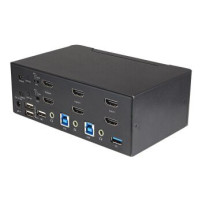StarTech.com 2 Port Dual Monitor HDMI KVM Switch - 4K 60Hz Ultra HD HDR - Desktop 2.0