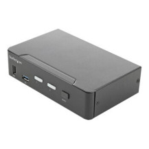 StarTech.com 2 Port HDMI KVM Switch - Einzelmonitor 4K 60Hz Ultra HD HDR - Desktop 2.0